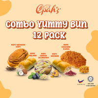 Combo Roti Yummy Bun Mix 4 Perisa 3 Cheese Stick 3 Floss 3 Kelapa 3 Kacang ( 12 Pack )